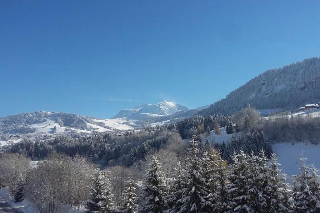 Chalet Vue Mont-Blanc, +4 Chambres, Cheminee Megève Exteriör bild